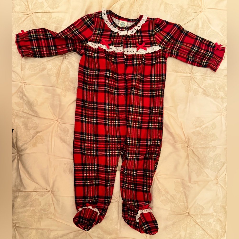 LITTLE ME Plaid Pajamas. Baby size 12 months